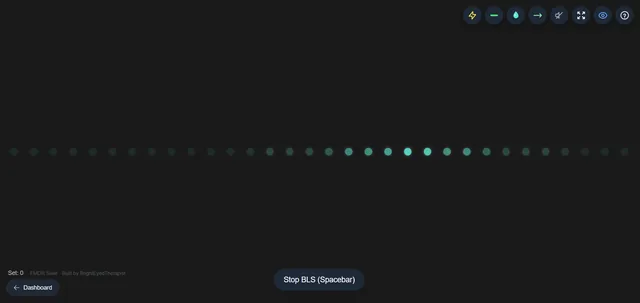 EMDR Suite interface showing bilateral stimulation lightbar